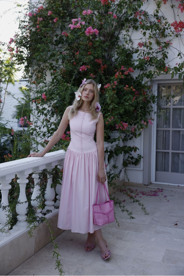 LILY PEMBE UZUN ELBİSE LILY PEMBE UZUN ELBİSE