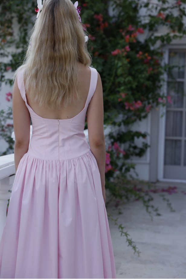 LILY PEMBE UZUN ELBİSE LILY PEMBE UZUN ELBİSE