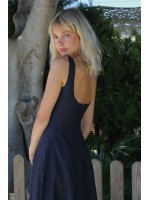 AMALFİ LACİVERT %100 KETEN ELBİSE AMALFİ LACİVERT %100 KETEN ELBİSE