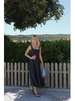 AMALFİ LACİVERT %100 KETEN ELBİSE AMALFİ LACİVERT %100 KETEN ELBİSE